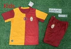 26-27 Galatasaray SK Home Red&Yellow Kids/Youth Soccer Uniform-7309