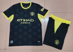 26-27 Manchester City Away Black Thailand Soccer Uniform-6916