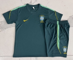 26-27 Brazil Green Thailand Soccer Tracksuit-815