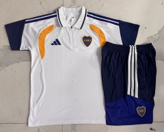 26-27 Boca Juniors White Thailand Soccer Polo Uniform -815