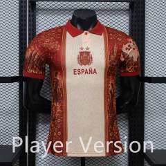 26-27 Player Special Version Spain Red&Beige Thailand Soccer Jersey AA-888