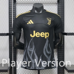 (S-3XL)26-27 Player Version Juventus 2nd Away Black Thailand Soccer Jersey AAA-888