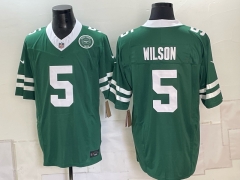(Logo1) New York Jets 3 Generations Green #5 NFL Jersey-0840