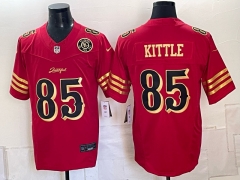 (Logo2) San Francisco 49ers 3 Generations Red #85 NFL Jersey-0840