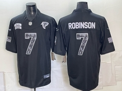 Atlanta Falcons Black #7 NFL Jersey-0840