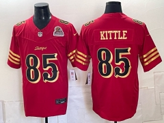 (Logo3) San Francisco 49ers 3 Generations Red #85 NFL Jersey-0840